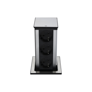 Square extractable power socket tower