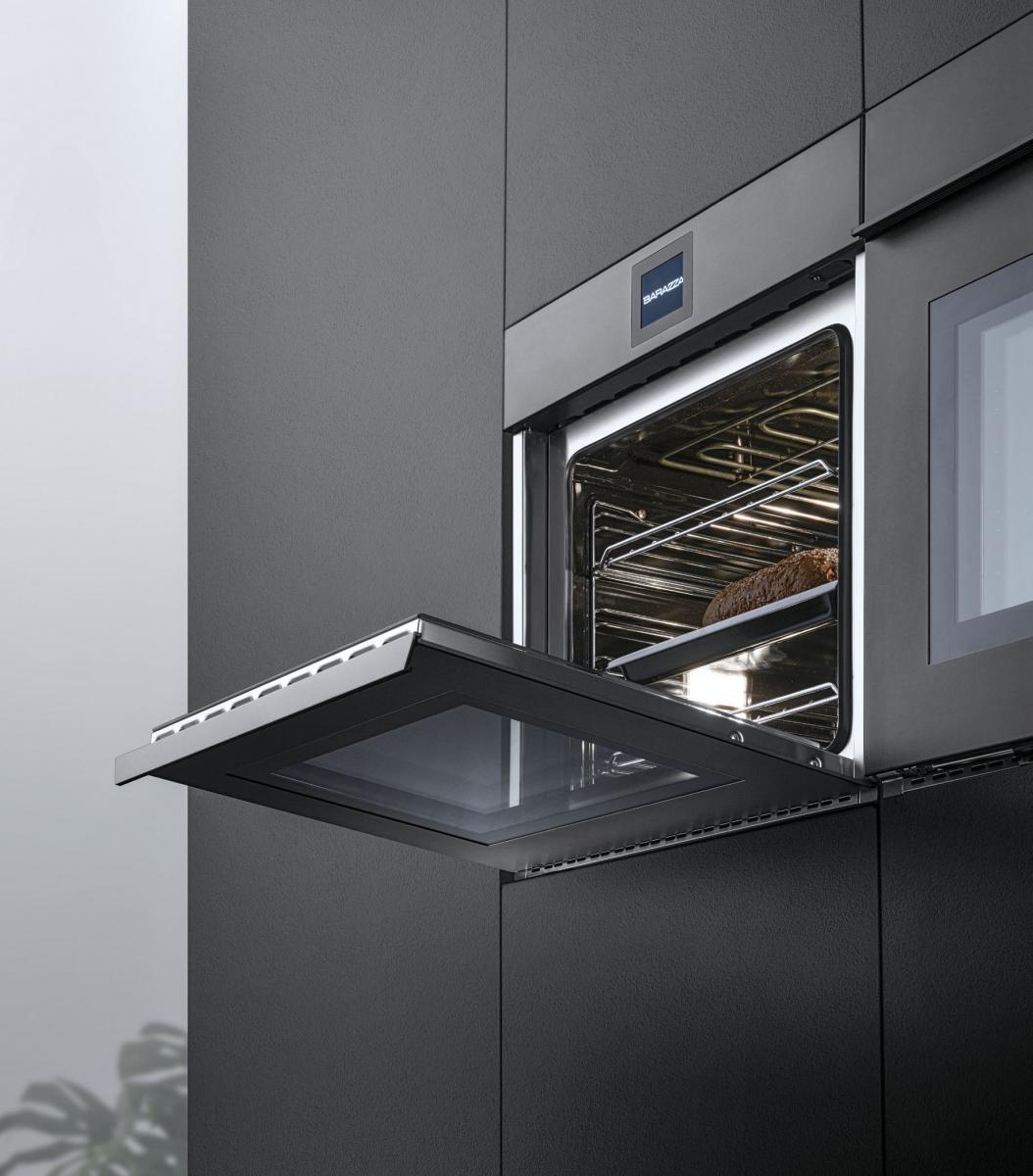 Forno Velvet Touch Screen Exclusive da 60 multiprogram apertura frontale  con maniglia - grafite opaco - Barazza srl
