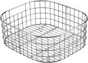 Polished stainless steel basket
