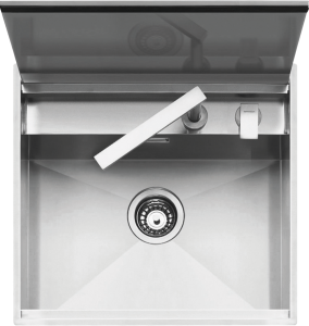 57×51 cm built-in and flush Lab Cover sink